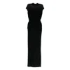 Jean Paul Gaultier Mesh-panelled Maxi Dress In Black