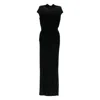 Jean Paul Gaultier Mesh-panelled Maxi Dress In Black