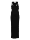Jean Paul Gaultier Womens Black Ribbed Scoop-neck Cotton-jersey Midi Dress In Black