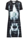 Jean Paul Gaultier Squeletor Short Dress Woman Black And Blue In Black
