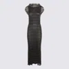 Jean Paul Gaultier Black Viscose Maxi Dress In Black