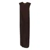 Jean Paul Gaultier Double-layered Draped Maxi Skirt In Brown