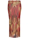 Jean Paul Gaultier Red 'the Écorché' Maxi Skirt In 红色