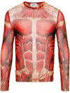 Jean Paul Gaultier Écorché Longsleeve Top Red In Rot