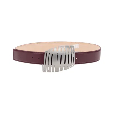 Pre-owned Jean Paul Gaultier Egular Belt Junior Buckle 'burgundy' | Red | Women's Size S