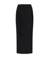 Jean Paul Gaultier Black Light Viscose Jersey Maxi Skirt In Black