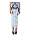 Jean Paul Gaultier Women Squeletor Mesh Midi Skirt In Multicolor