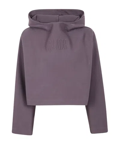 JEAN PAUL GAULTIER EMBOSSED-LOGO HOODIE