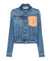 Jean Paul Gaultier Logo-debossed Jacket In Blue