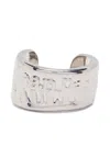 Jean Paul Gaultier Engraved-logo Bracelet In Metallic