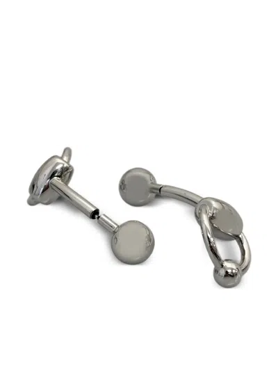 Jean Paul Gaultier Equestrian Earrings In Silver