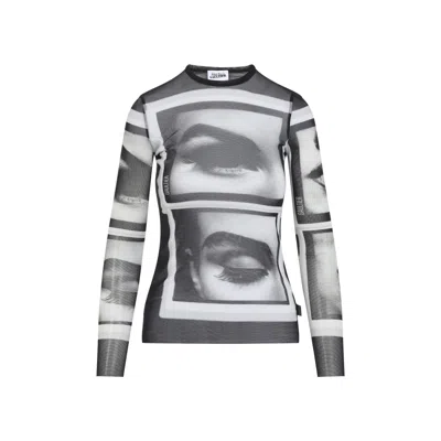 Jean Paul Gaultier Eyes And Lips Top Women In Black