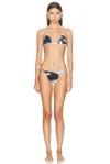 Jean Paul Gaultier Black 'the Eyes And Lips' Bikini In White & Black