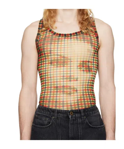 JEAN PAUL GAULTIER FACE-MOTIF TANK TOP