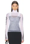 Jean Paul Gaultier Layered Top With Marinière In White  Navy  & Black