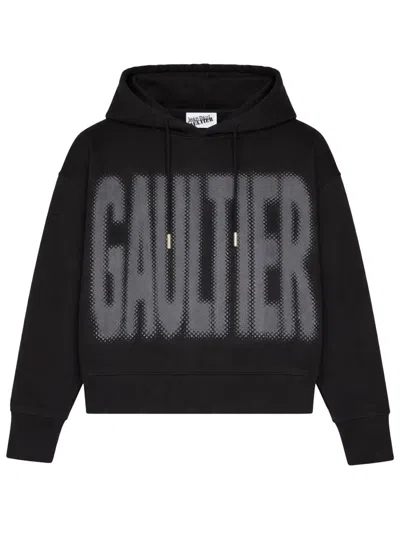 Jean Paul Gaultier Felpa Con Logo In Black