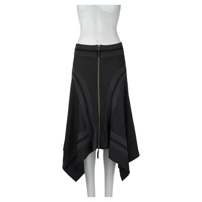 Pre-owned Jean Paul Gaultier Femme 1990s Black Wool Handkerchief Hem Skirt It40
