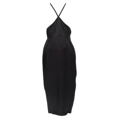 Jean Paul Gaultier Femme Twill Cross Strap Dungaree Dress In Black