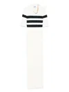 Jean Paul Gaultier Knitted Stripe Short Sleeve Dress In White