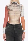 Jean Paul Gaultier Multicolor The Fire Bodysuit In Multi