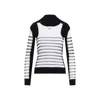 Jean Paul Gaultier Printed 'mariniere' Knit Pullover In Black