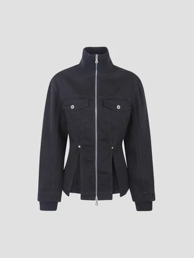 Jean Paul Gaultier Fitted Denim Jacket In Black