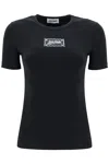 Jean Paul Gaultier Stretch Cotton Jersey Fitted T-shirt In Black