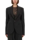 Jean Paul Gaultier Fitted Tailored Jacket In Black