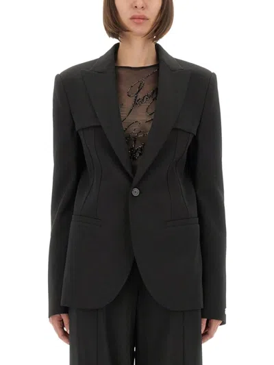 Jean Paul Gaultier Fitted Tailored Jacket In Black