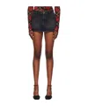 Jean Paul Gaultier Five-pocket Denim Mini Skirt In Black