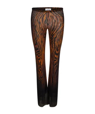 Jean Paul Gaultier Flared Casual Pants In Brown