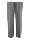 Jean Paul Gaultier Floating Legs Tailored Leg Warmers In Gray