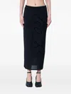 Shop Jean Paul Gaultier Flocked-logo Midi Skirt In Black