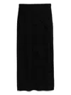 Jean Paul Gaultier Black Light Viscose Jersey Maxi Skirt In Black