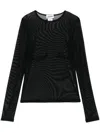 Jean Paul Gaultier Flocked-logo T-shirt In Black