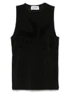 Jean Paul Gaultier Womens Black Semi-sheer Tattoo-print Woven Tank Top In Black