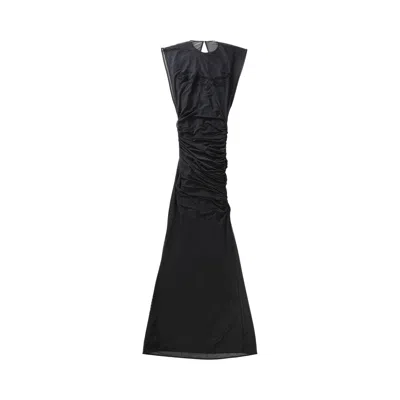 Pre-owned Jean Paul Gaultier Flocked Tattoo Ruban Dress 'black' | Women's Size Xs