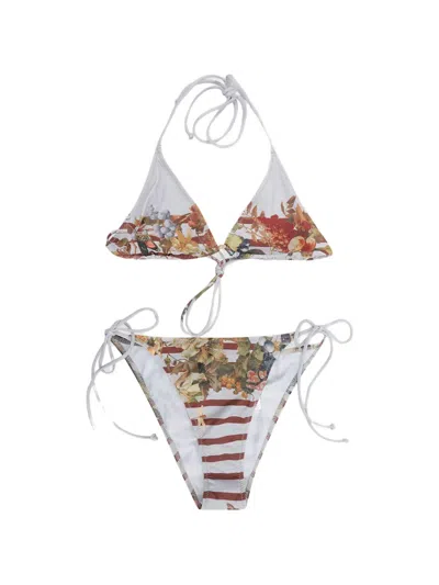 Jean Paul Gaultier Floral-print Bikini Set In Multi