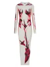 Jean Paul Gaultier Double-layered Printed Maxi Dress