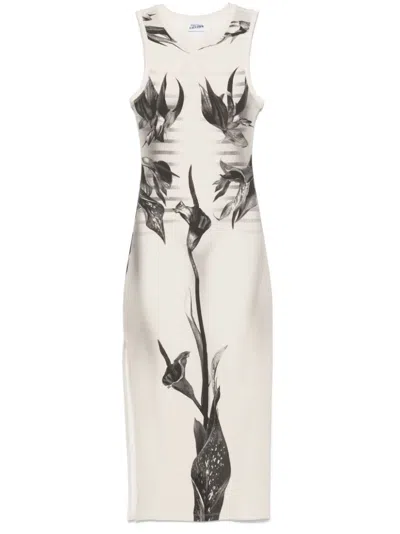 JEAN PAUL GAULTIER FLORAL-PRINT MIDI DRESS
