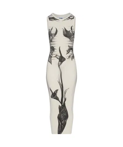 JEAN PAUL GAULTIER JEAN PAUL GAULTIER SIDE SLIT FLORAL-PRINT MIDI DRESS