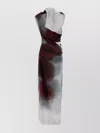 Jean Paul Gaultier Asymmetrical Maxi Dress Floral Print In Black