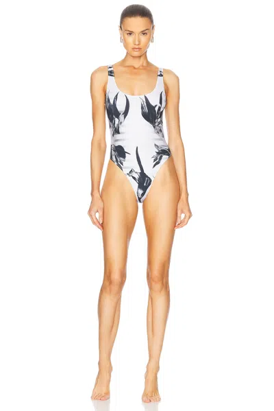 Jean Paul Gaultier Flower Body Morphing Mariniere One Piece In White