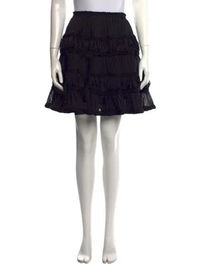 Pre-owned Jean Paul Gaultier For Sept Premières Mini Skirt In Black
