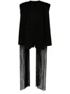 Jean Paul Gaultier Fringed Blazer In Black