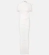Jean Paul Gaultier Stretch-jersey Fringed Maxi Dress In White