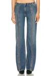 Jean Paul Gaultier Front Zipped Denim Trouser In Blue