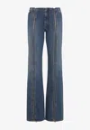 Jean Paul Gaultier Front Zip Trousers Featuring Pockets In Blue