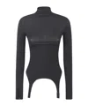 Jean Paul Gaultier Garter High-neck Top In Black