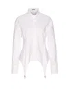 Jean Paul Gaultier Collared Long Sleeve Shirt With Unique Hem In White